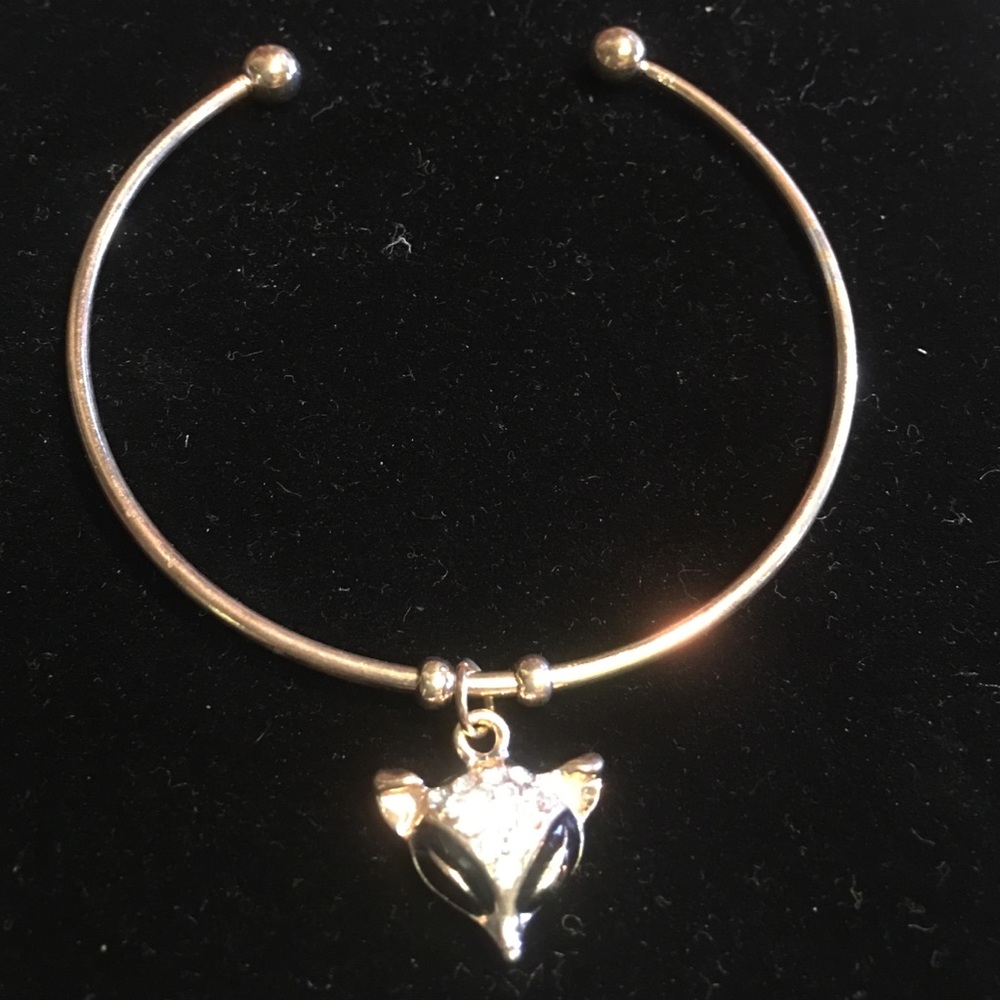 Adorable Raccoon or fox fashion bracelet open bangle